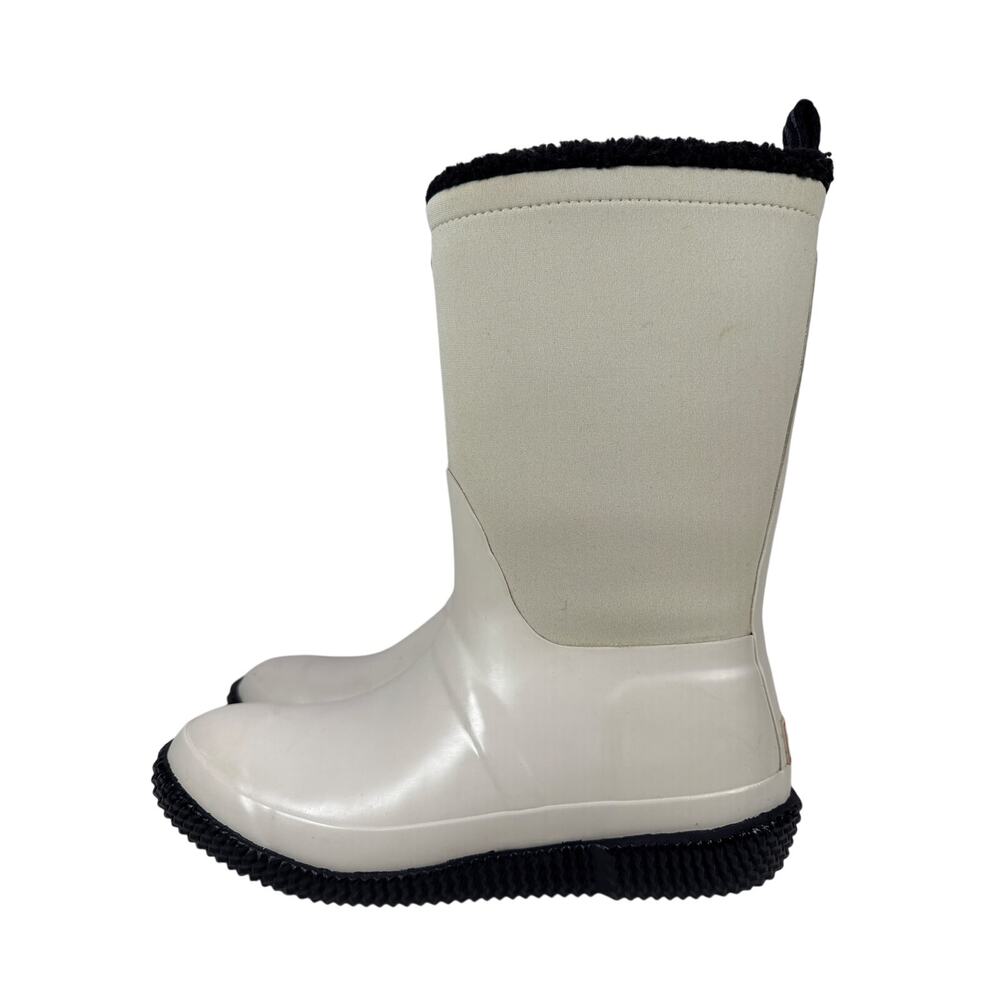 Hunter Original Slipper Snow Boot Womens 10 Insulated Foldable Cuff White Willow - Picture 5 of 12